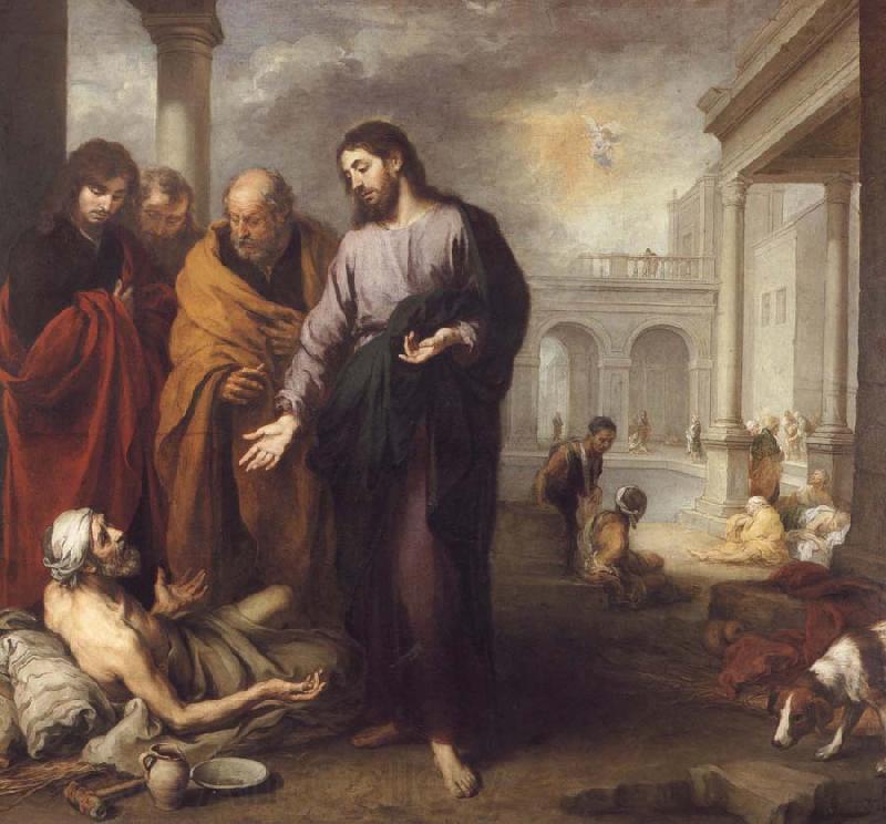 Bartolome Esteban Murillo Christ Healing the Paralytic at the Pool of Bethesda Spain oil painting art